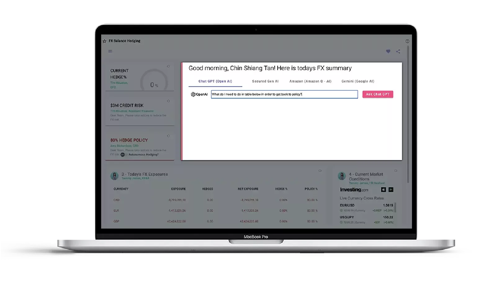 AI in Treasury Management Question