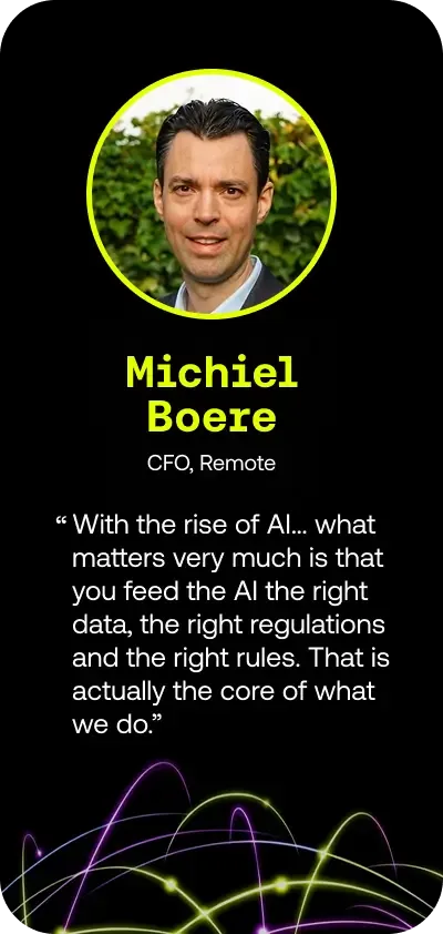 Michiel Boere, CFO, Remote